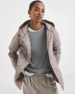 Taupe Short Quilted Jacket