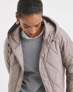 Taupe Short Quilted Jacket