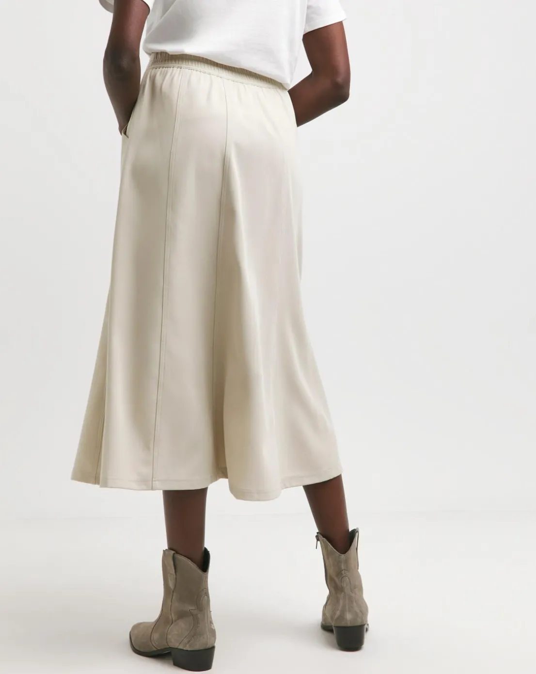 Taupe Utility A line Maxi Skirt