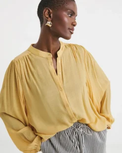 Textured Batwing Top