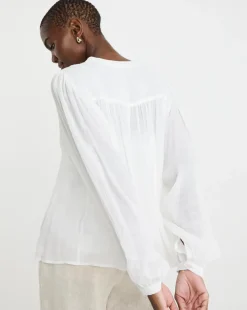 Textured Batwing Top