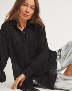 Textured Chiffon Shirt