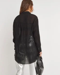 Textured Chiffon Shirt