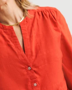 Textured Cotton Blouse