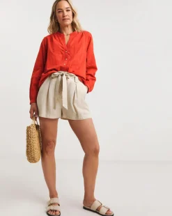 Textured Cotton Blouse