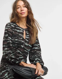 Textured Jersey Keyhole Maxi Dress