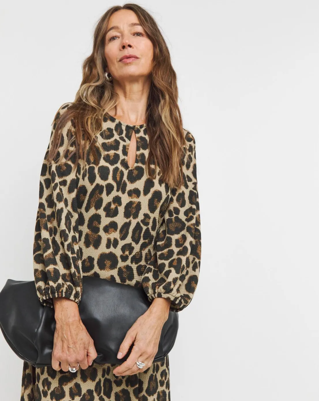 Textured Jersey Keyhole Maxi Dress