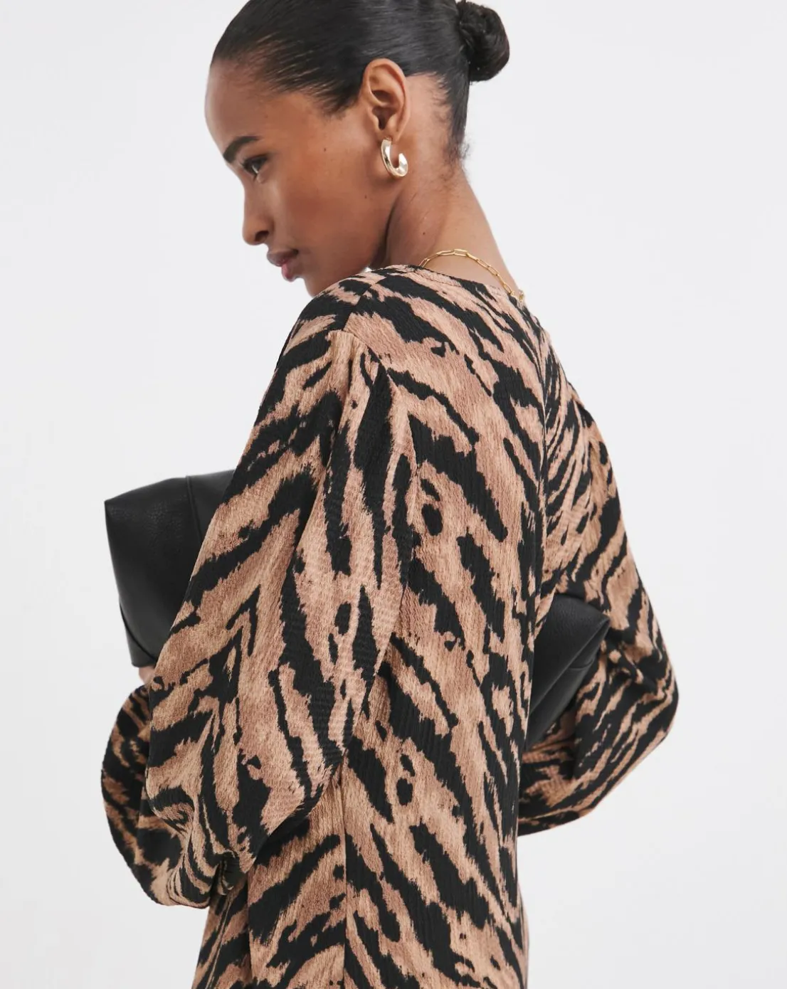 Textured Jersey Seam Front Maxi Dress