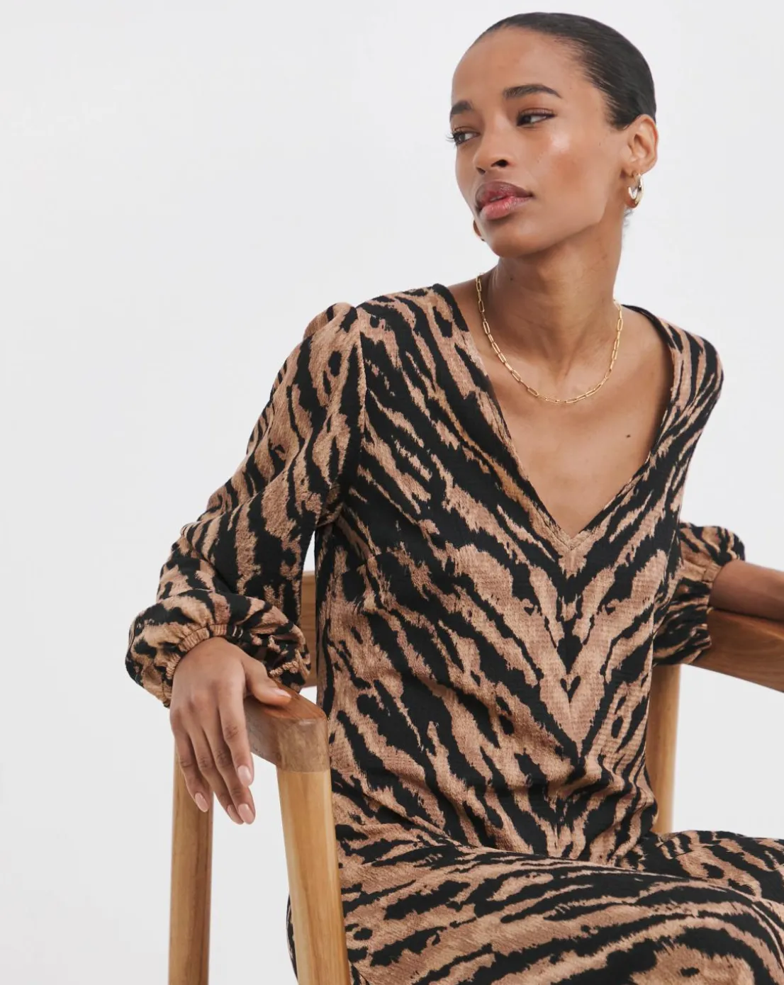 Textured Jersey Seam Front Maxi Dress