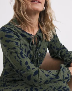 Textured Jersey Tie Detail Maxi Dress