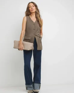 Textured Longline Waistcoat