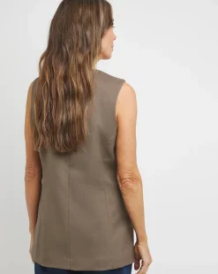 Textured Longline Waistcoat