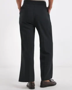 Textured Pleated Wide Leg Trousers