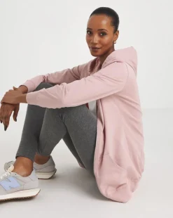 The Blush Longline Zip Hoodie