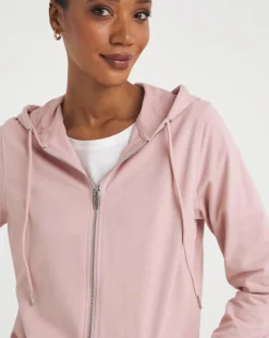 The Blush Longline Zip Hoodie
