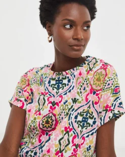 The Longline Short Sleeve Curved Hem Top