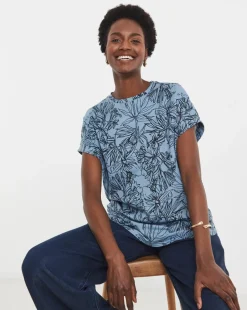 The Longline Short Sleeve Curved Hem Top