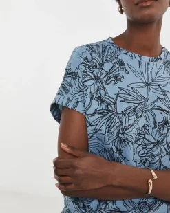 The Longline Short Sleeve Curved Hem Top