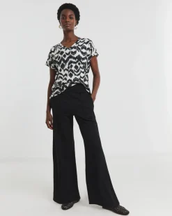 The V Neck Printed T-Shirt