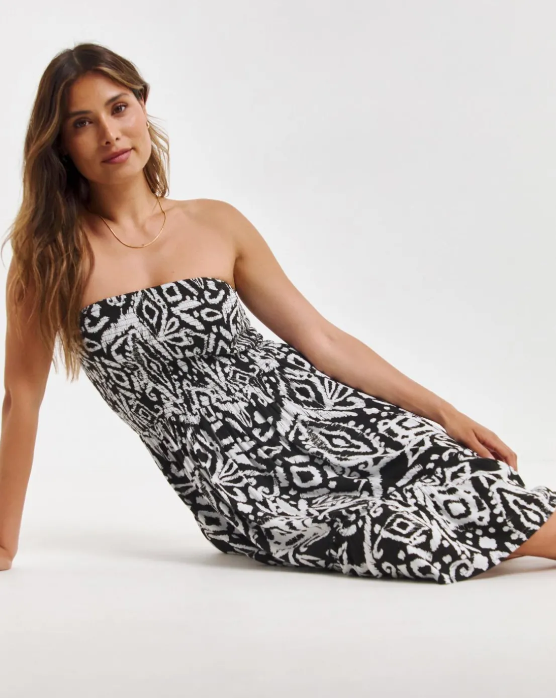 Tile Print Beach Dress