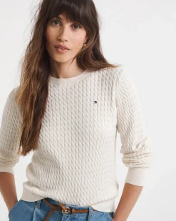 Tommy Hilfiger Cable Knit Crew Long Sleeve Sweater