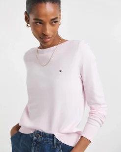 Tommy Hilfiger Jersey Stitch Long Sleeve Boat Neck Sweater