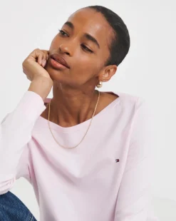 Tommy Hilfiger Jersey Stitch Long Sleeve Boat Neck Sweater