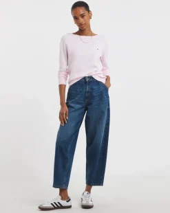 Tommy Hilfiger Jersey Stitch Long Sleeve Boat Neck Sweater