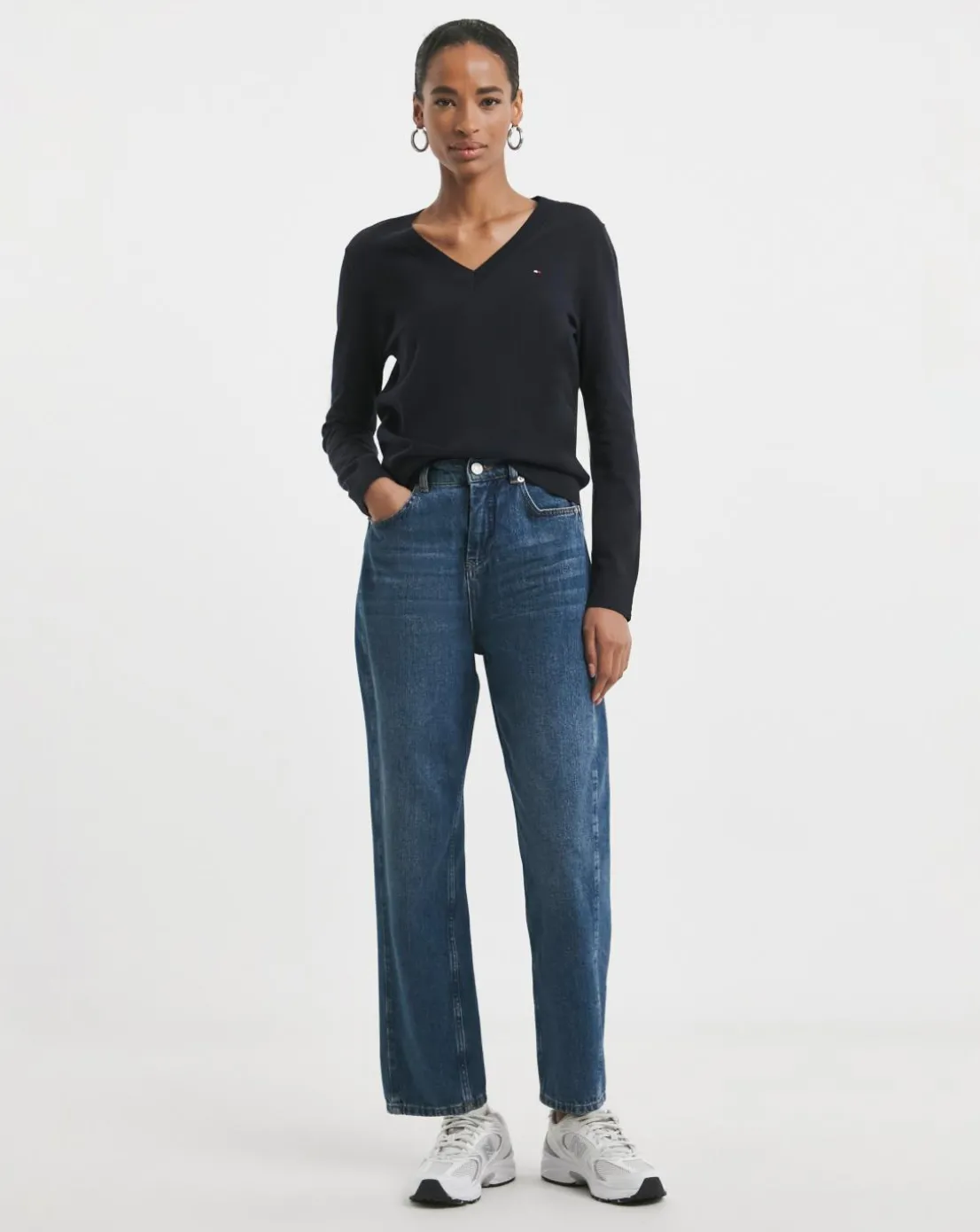 Tommy Hilfiger Jersey Stitch V Neck Sweater