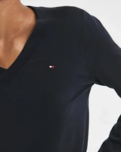 Tommy Hilfiger Jersey Stitch V Neck Sweater