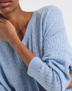 Tommy Hilfiger Mini Cables LS V-neck Sweater