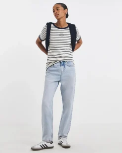 Tommy Hilfiger Monotype Stripe Crew Neck Short Sleeve Tee