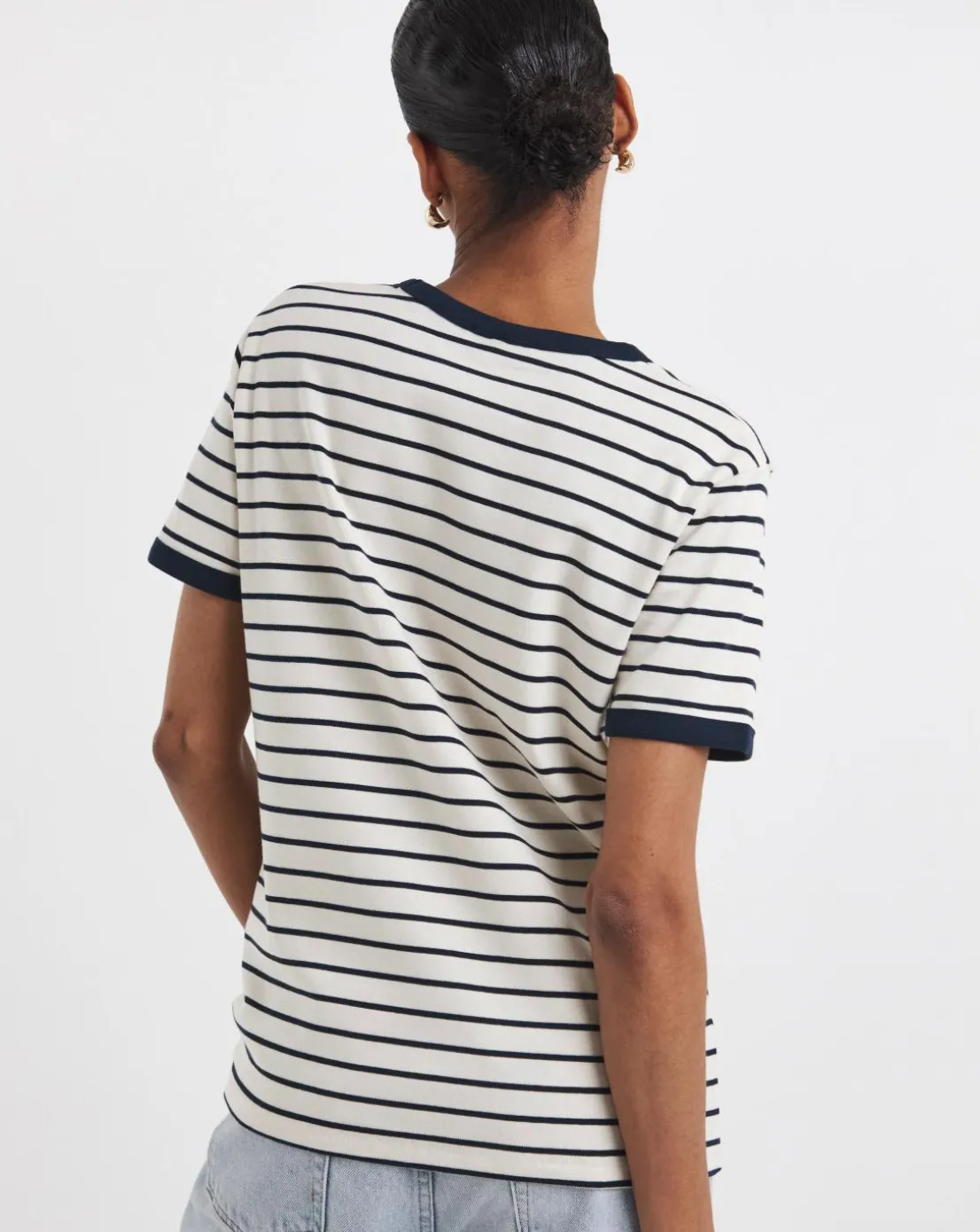 Tommy Hilfiger Monotype Stripe Crew Neck Short Sleeve Tee