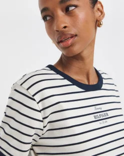 Tommy Hilfiger Monotype Stripe Crew Neck Short Sleeve Tee