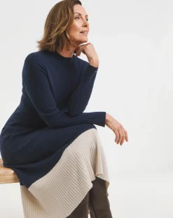 Tommy Hilfiger Wool Cash Colourblock Sweater Dress