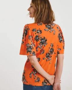 Twist Front Top Angel Sleeve Top