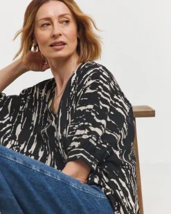 V Neck Oversized Blouse