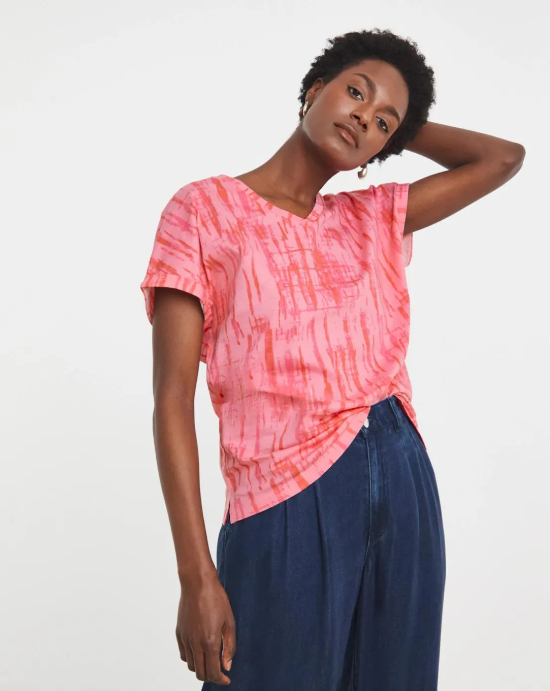 V Neck Short Sleeve T-Shirt