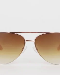 Valentina Rose Gold Aviator Sunglasses