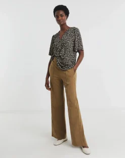 V-Neck Angel Sleeve Top