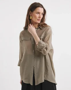 Voile Utility Detail Shirt