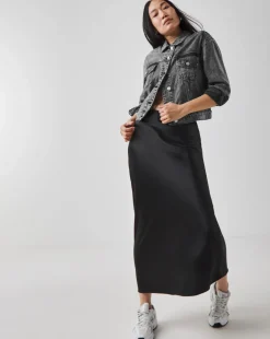 Washed Black Cropped Denim Jacket