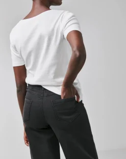 Washed Black Wide Leg Jegging