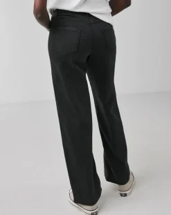 Washed Black Wide Leg Jegging