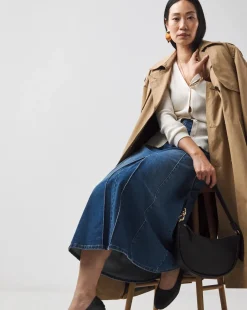 Washed Blue Pocket Front Skirt