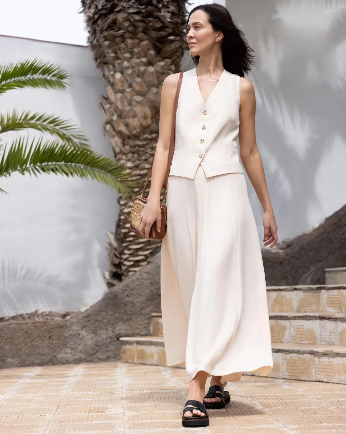 Washed Textured Full Skirt