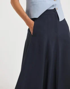 Washed Textured Full Skirt