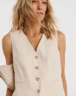 Washed Textured Waistcoat