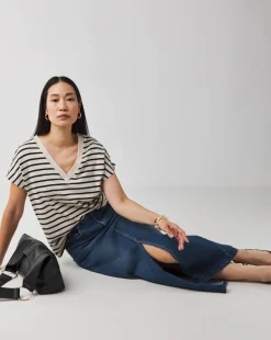 Western Blue Magisculpt Maxi Denim Skirt