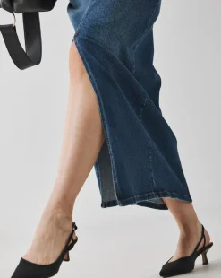 Western Blue Magisculpt Maxi Denim Skirt